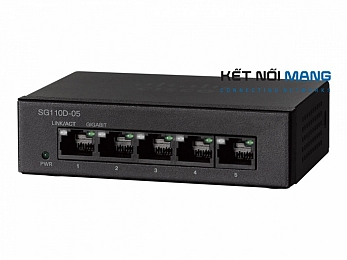Thiết bị chuyển mạch Cisco SF110D-05 - 5-Port 10/100 Desktop Switch