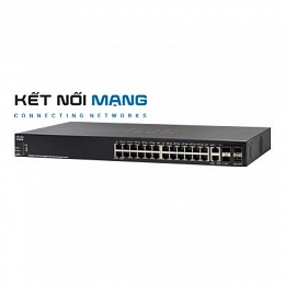 Thiết bị chuyển mạch Cisco SG350X-24MP 4 x 10/100/1000 PoE+ ports with 382W power budget 